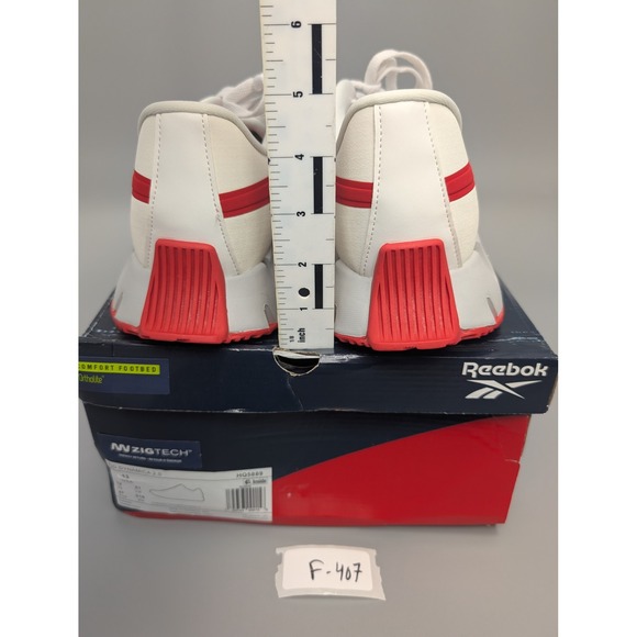 NEW Reebok Zig Dynamica 2.0 Mens Size 13 White Red Running Shoes HQ5889 main image 6